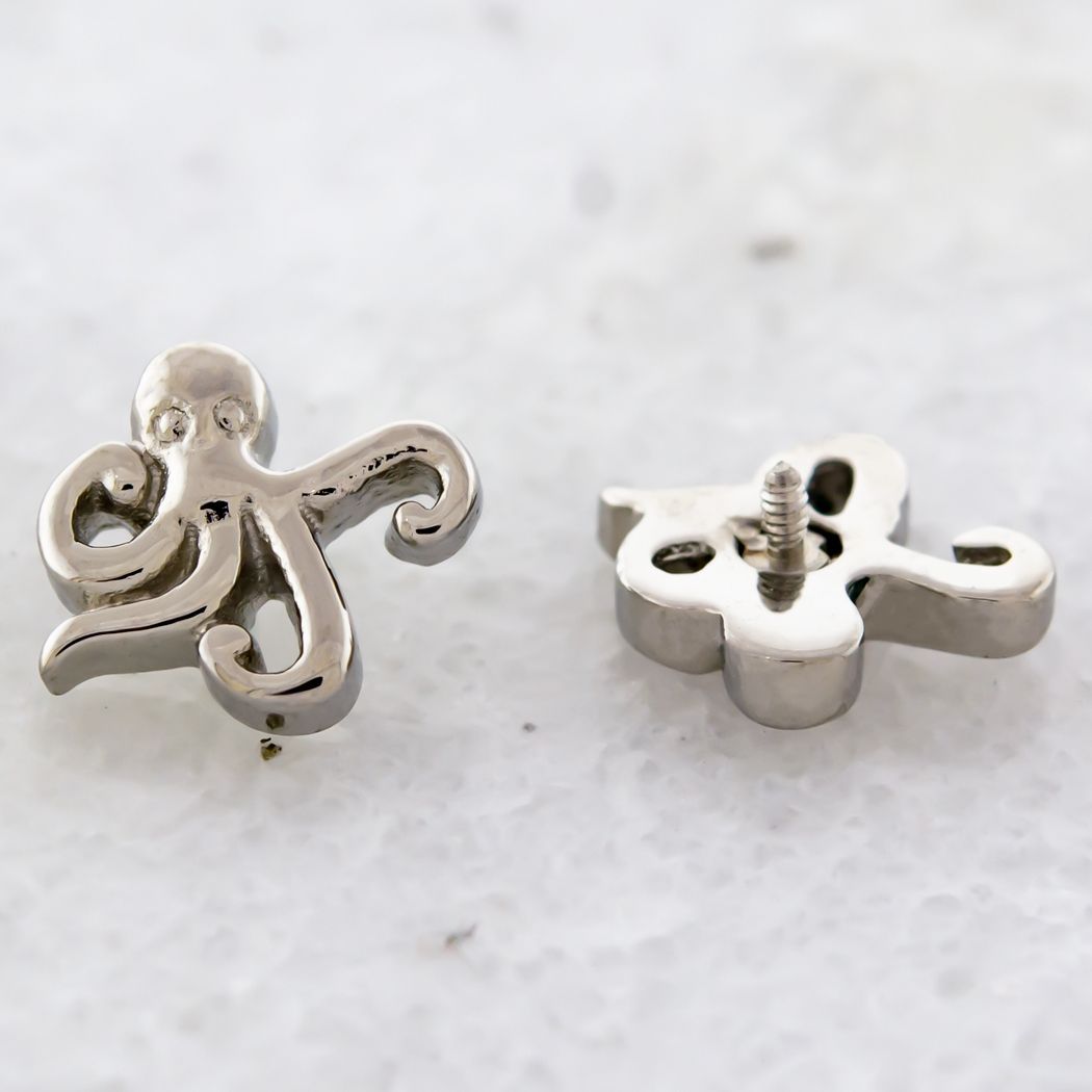 Body Jewelry Parts 16g/18g Steel Internally Threaded Octopus Replacement Head - 1 Piece -Rebel Bod-RebelBod
