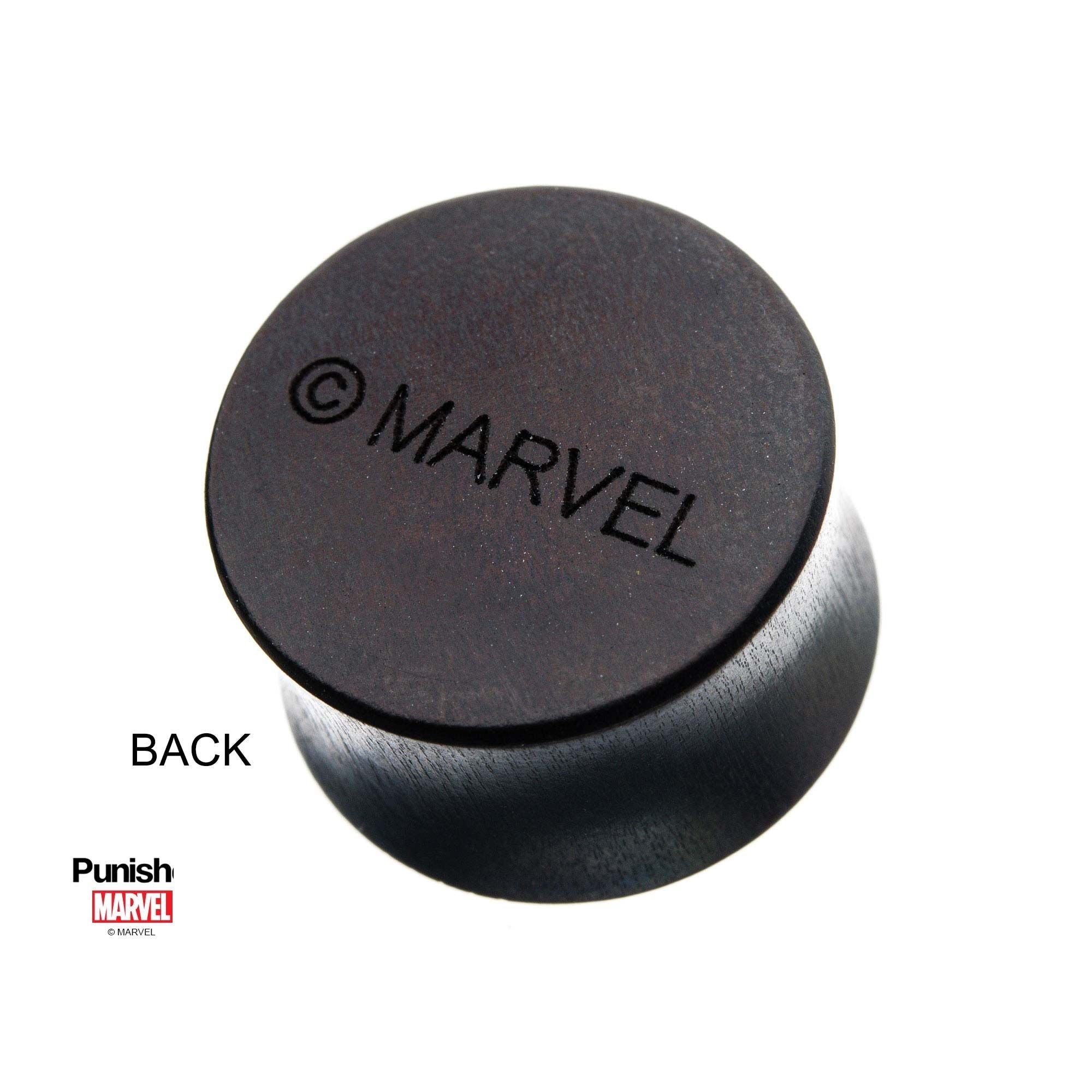 MARVEL Marvel Punisher Double Flare Iron Wood Plug -Rebel Bod-RebelBod