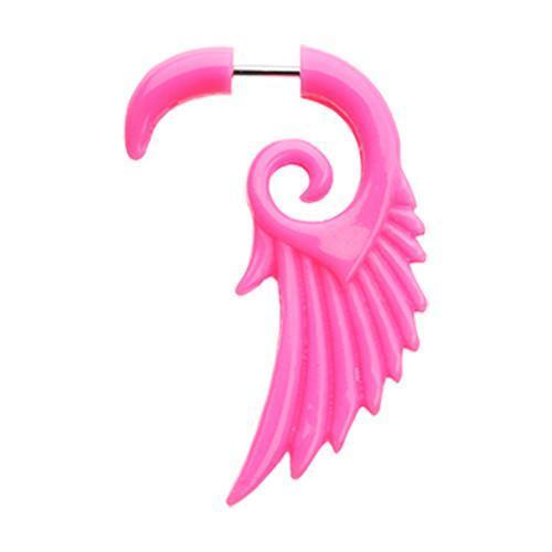 Pink Angelic Wing Fake Hanging Taper - 1 Pair