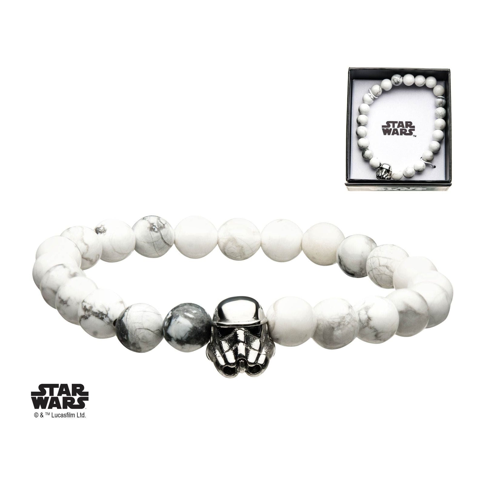 STAR WARS Star Wars Stormtrooper Howlite Beads Bracelet -Rebel Bod-RebelBod