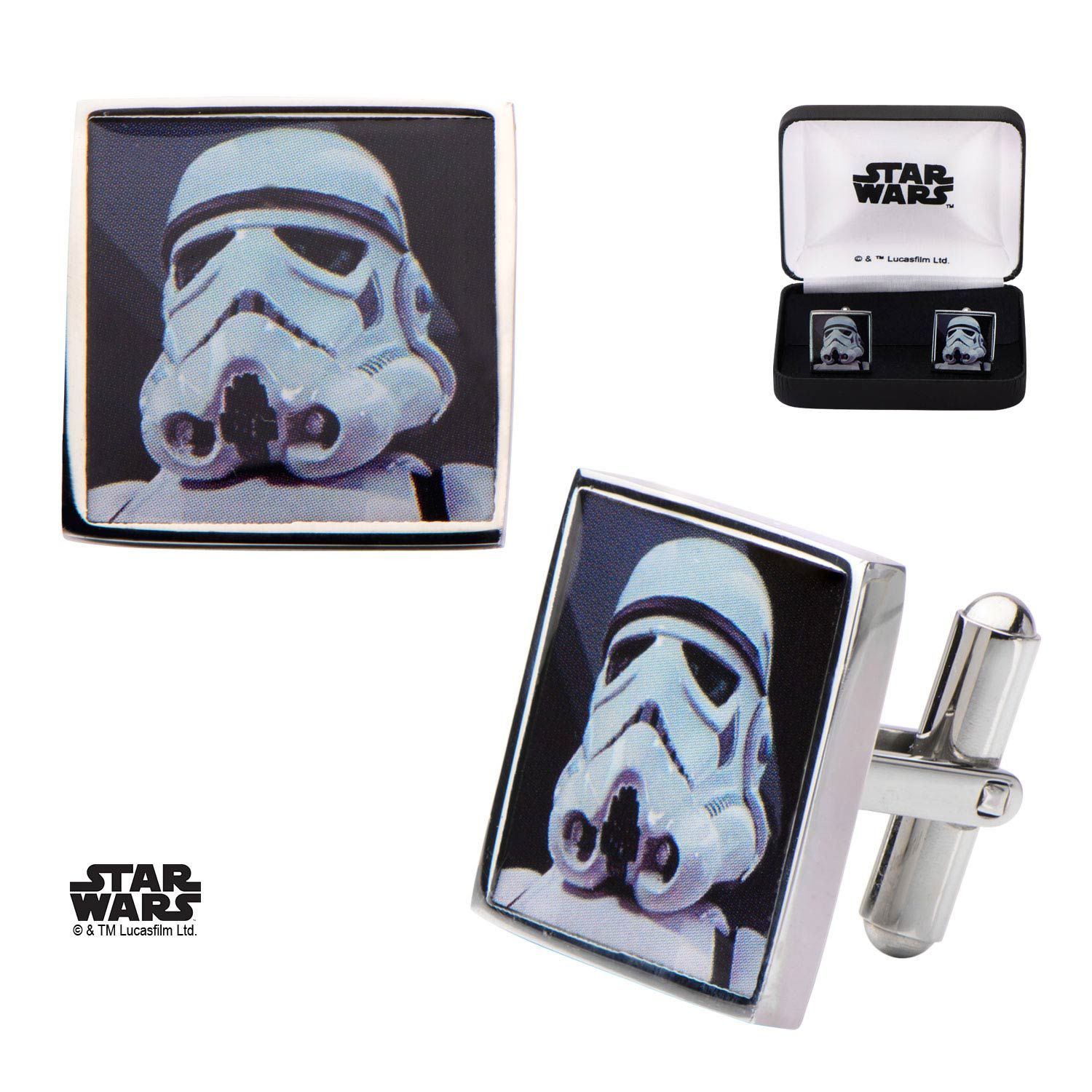 STAR WARS Star Wars Stormtrooper Printed Square Cufflinks -Rebel Bod-RebelBod