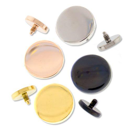 Body Jewelry Parts 10g, 12g, 14g and 16g, 18g  Pvd Coated Flat Titanium Replacement Disc - 1 Piece #SPLT#6 -Rebel Bod-RebelBod