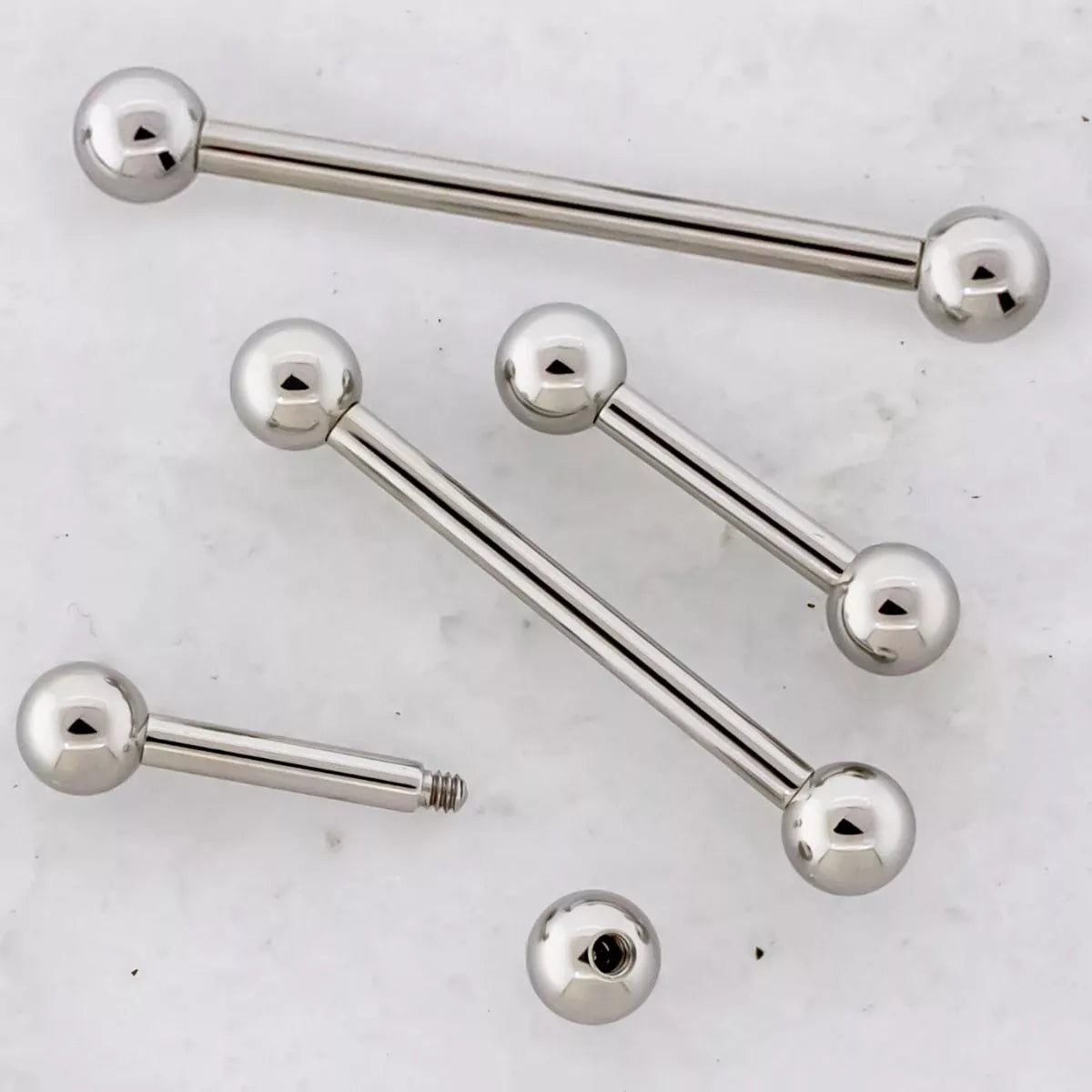 STRAIGHT BARBELL 12g Steel Externally Threaded Barbell - 1 Piece #SPLT#6 -Rebel Bod-RebelBod