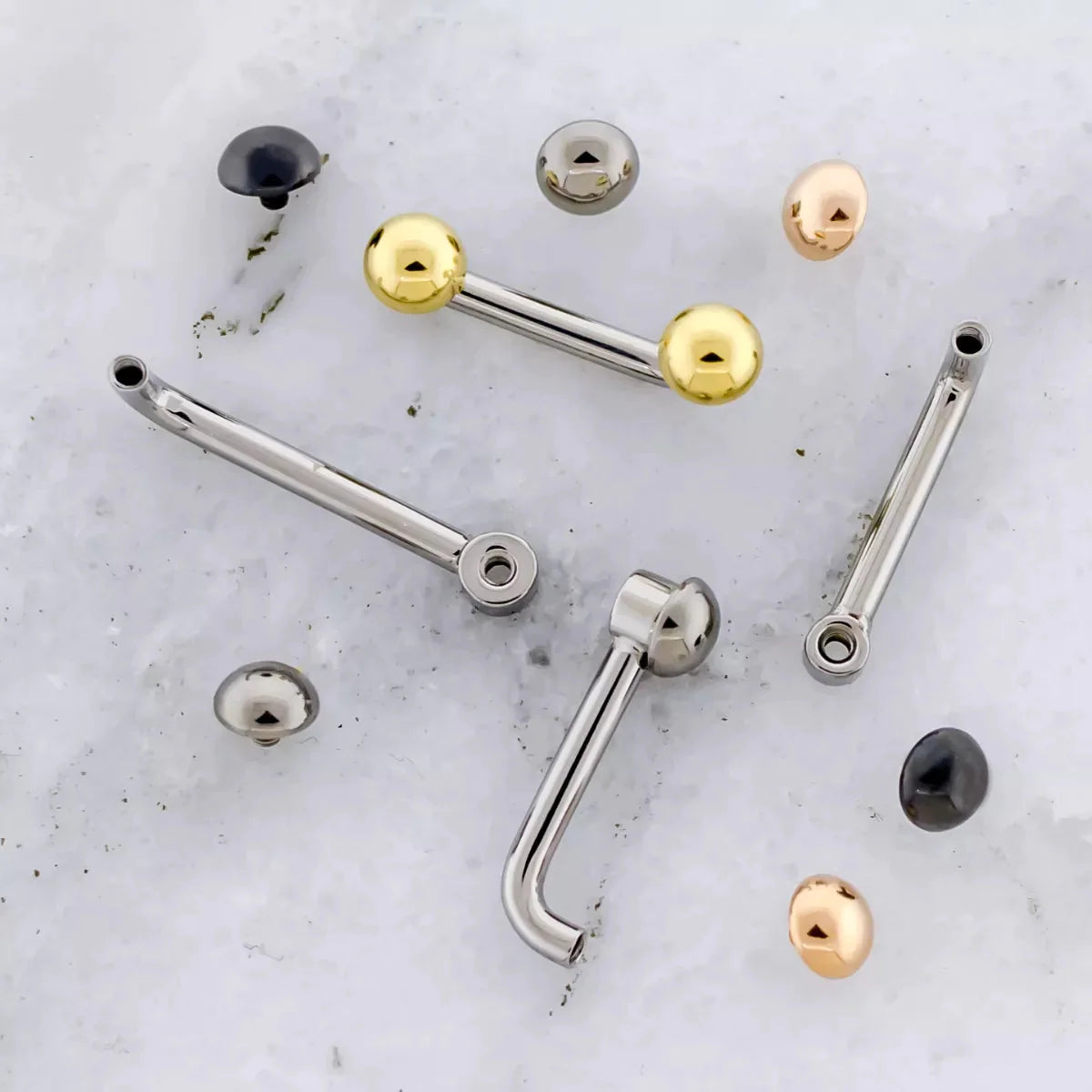 VCH Barbell 14g 2.5mm Rise Titanium Vertical Hood L Barbell Post Only - 1 Piece - Special -Rebel Bod-RebelBod