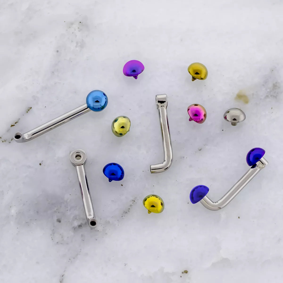 VCH Barbell 14g 3mm Rise Titanium Vertical Hood L Barbell Post Only - 1 Piece - Special -Rebel Bod-RebelBod