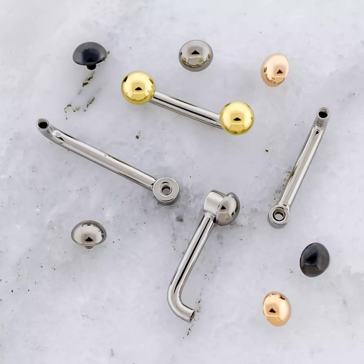 VCH Barbell 14g 3mm Rise Titanium Vertical Hood L Barbell Post Only - 1 Piece - Special -Rebel Bod-RebelBod