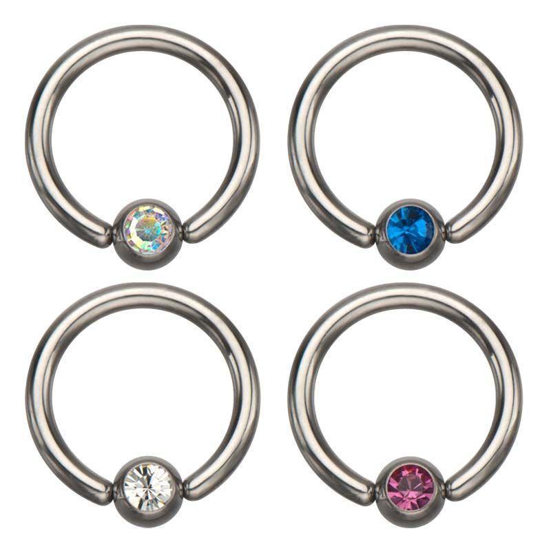 CAPTIVE BEAD RING 14g Captive Bead Ring Gem -Rebel Bod-RebelBod