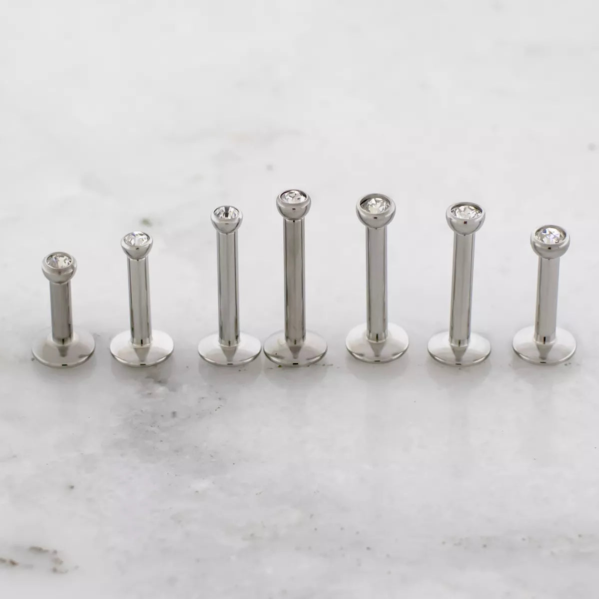 Labret Studs 14g Internal Clear Gem Labrets w/ 5mm Back - 1 Piece #SPLT#6 -Rebel Bod-RebelBod