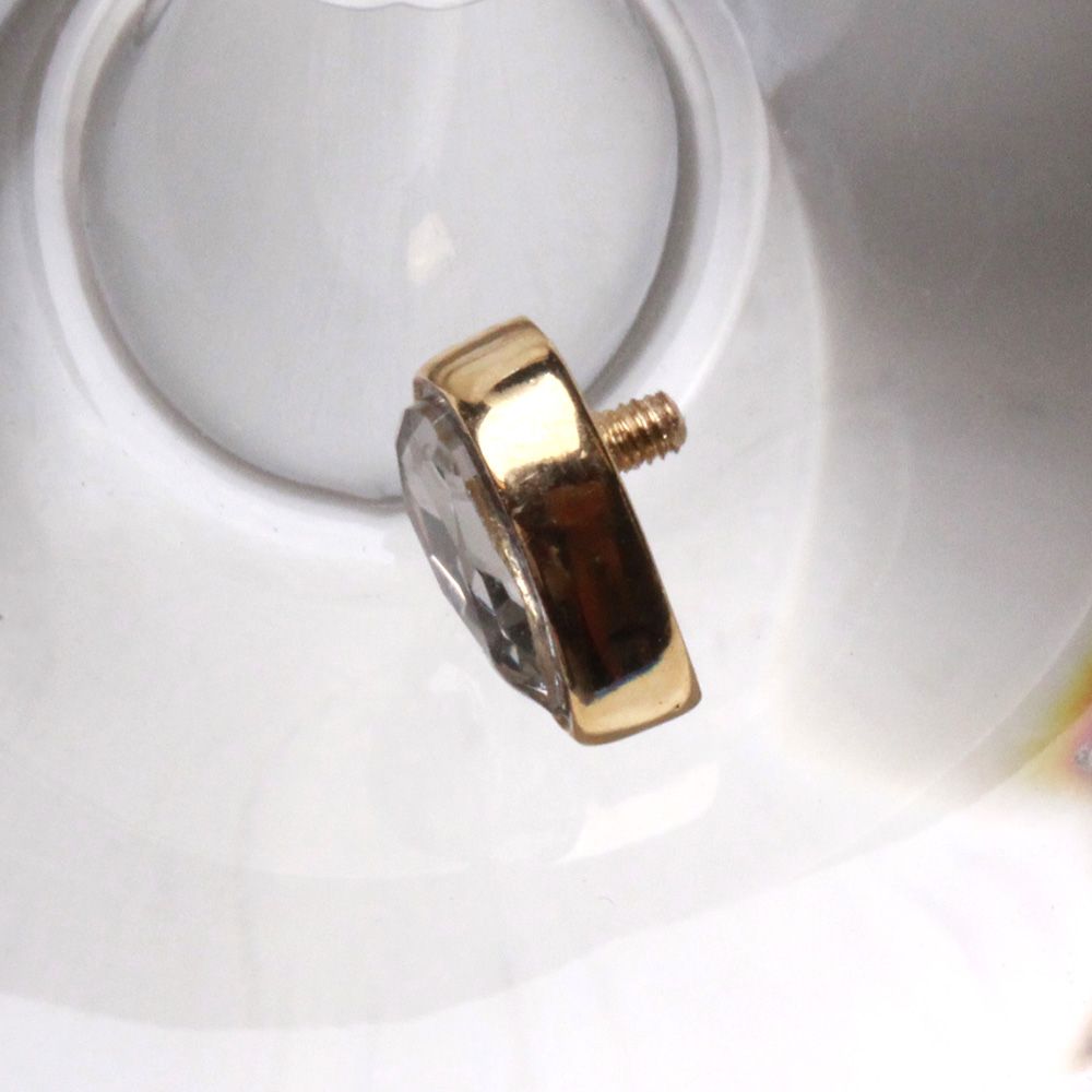 Dermals 14K Gold Tear Drop Dermal Top -Rebel Bod-RebelBod