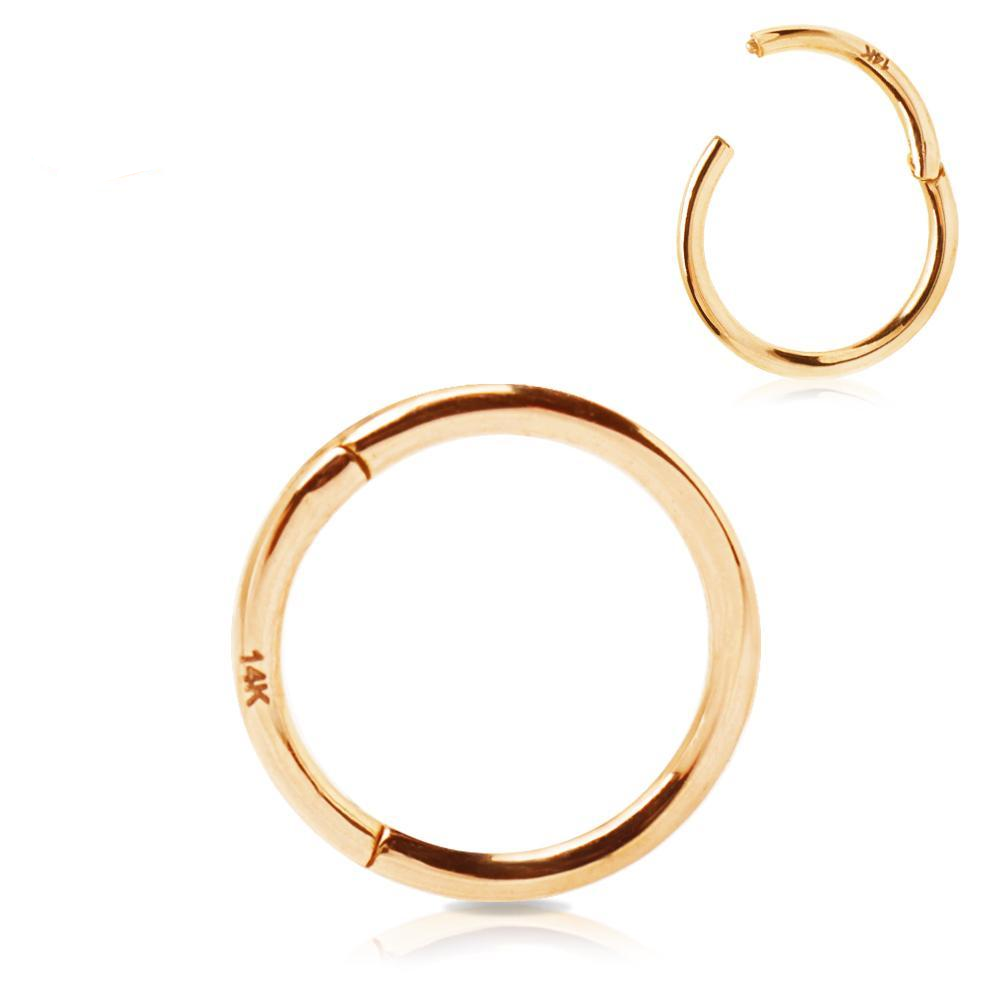 SEAMLESS CLICKER 14K Rose Gold Seamless Clicker Ring - 1 Piece -Rebel Bod-RebelBod