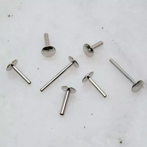 Labret Studs 16g 18g Steel Helix Labret Internally Threaded Post Only - 1 Piece #SPLT#6 -Rebel Bod-RebelBod