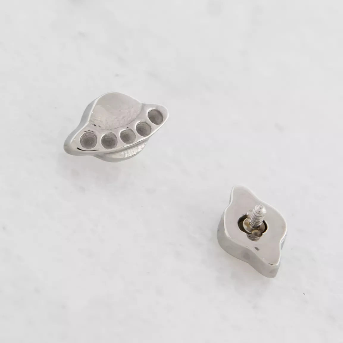 Body Jewelry Parts 16g/18g Steel Internally Threaded Ufo Replacement Head - 1 Piece -Rebel Bod-RebelBod