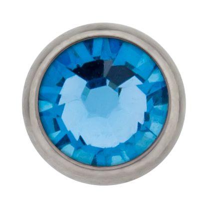 Body Jewelry Parts 16g/18g Titanium Gem Disc - 1 Piece #SPLT#6 -Rebel Bod-RebelBod