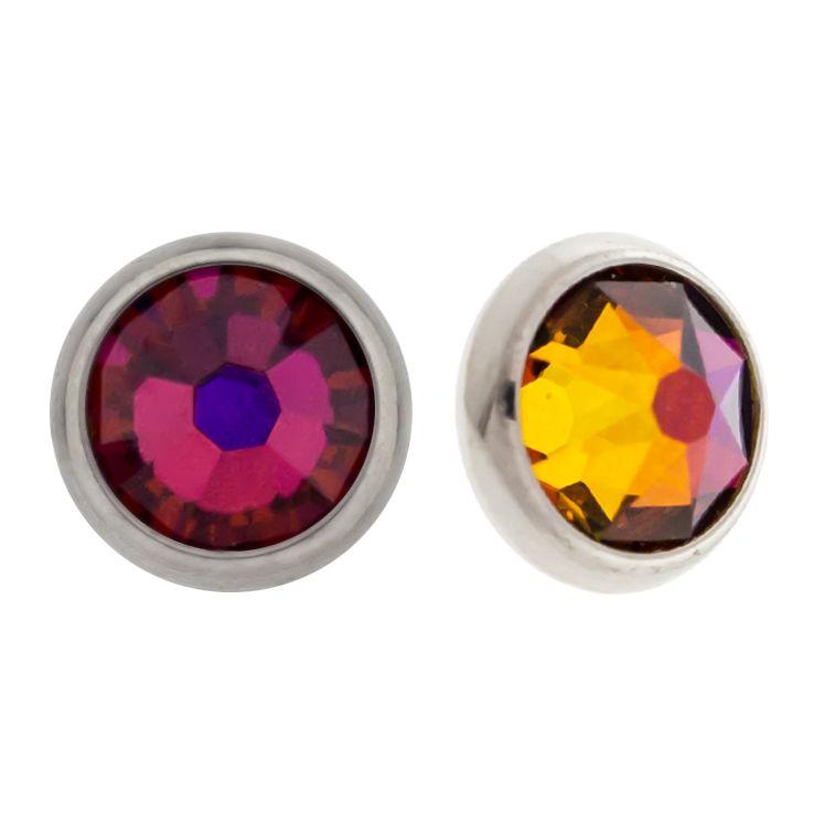 Body Jewelry Parts 16g/18g Titanium Gem Disc - 1 Piece #SPLT#6 -Rebel Bod-RebelBod