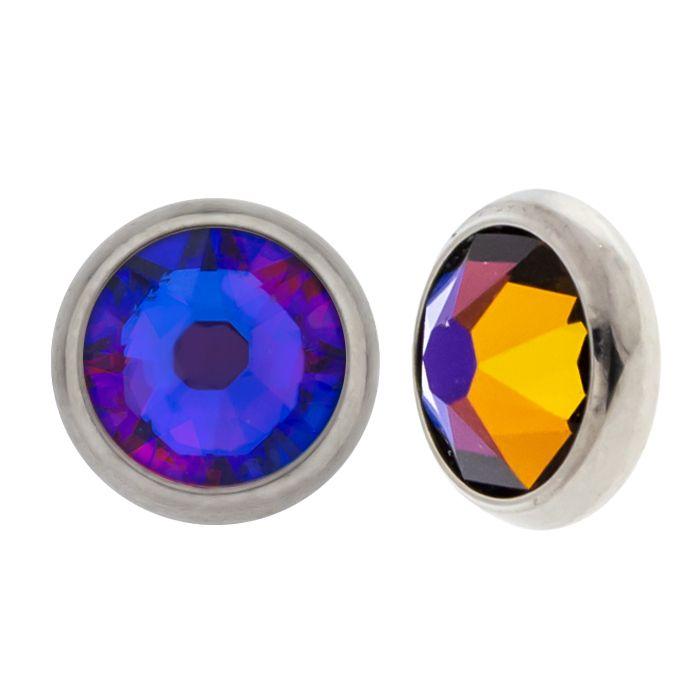 Body Jewelry Parts 16g/18g Titanium Gem Disc - 1 Piece #SPLT#6 -Rebel Bod-RebelBod
