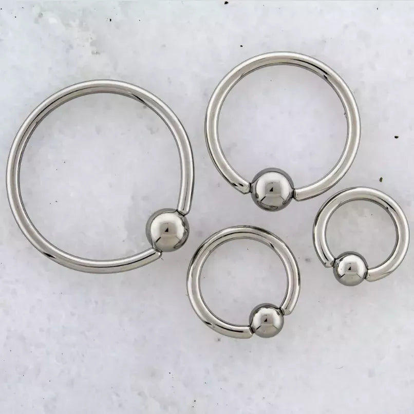 CAPTIVE BEAD RING 16g Steel Captive Bead Rings - 1 Piece #SPLT#12 -Rebel Bod-RebelBod