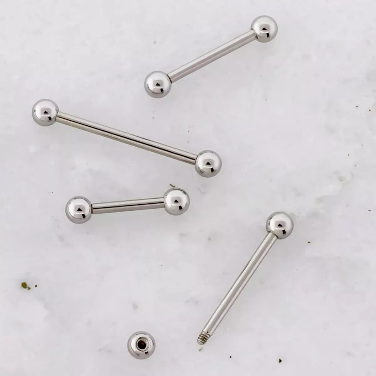 STRAIGHT BARBELL 16g Steel Externally Threaded Barbells - 1 Piece #SPLT#12 -Rebel Bod-RebelBod