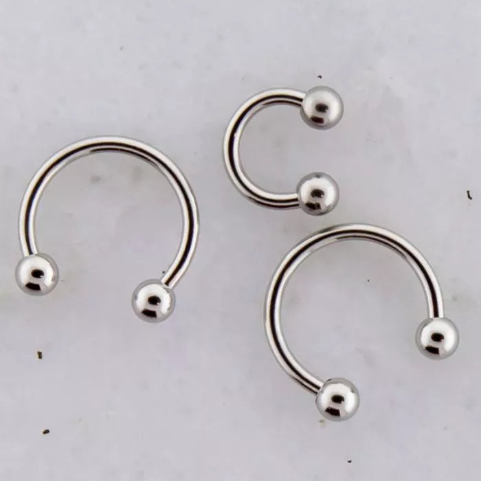 CIRCULAR BARBELL | HORSESHOE 18g Externally Threaded Steel Horseshoe - 1 Piece #SPLT#12 -Rebel Bod-RebelBod