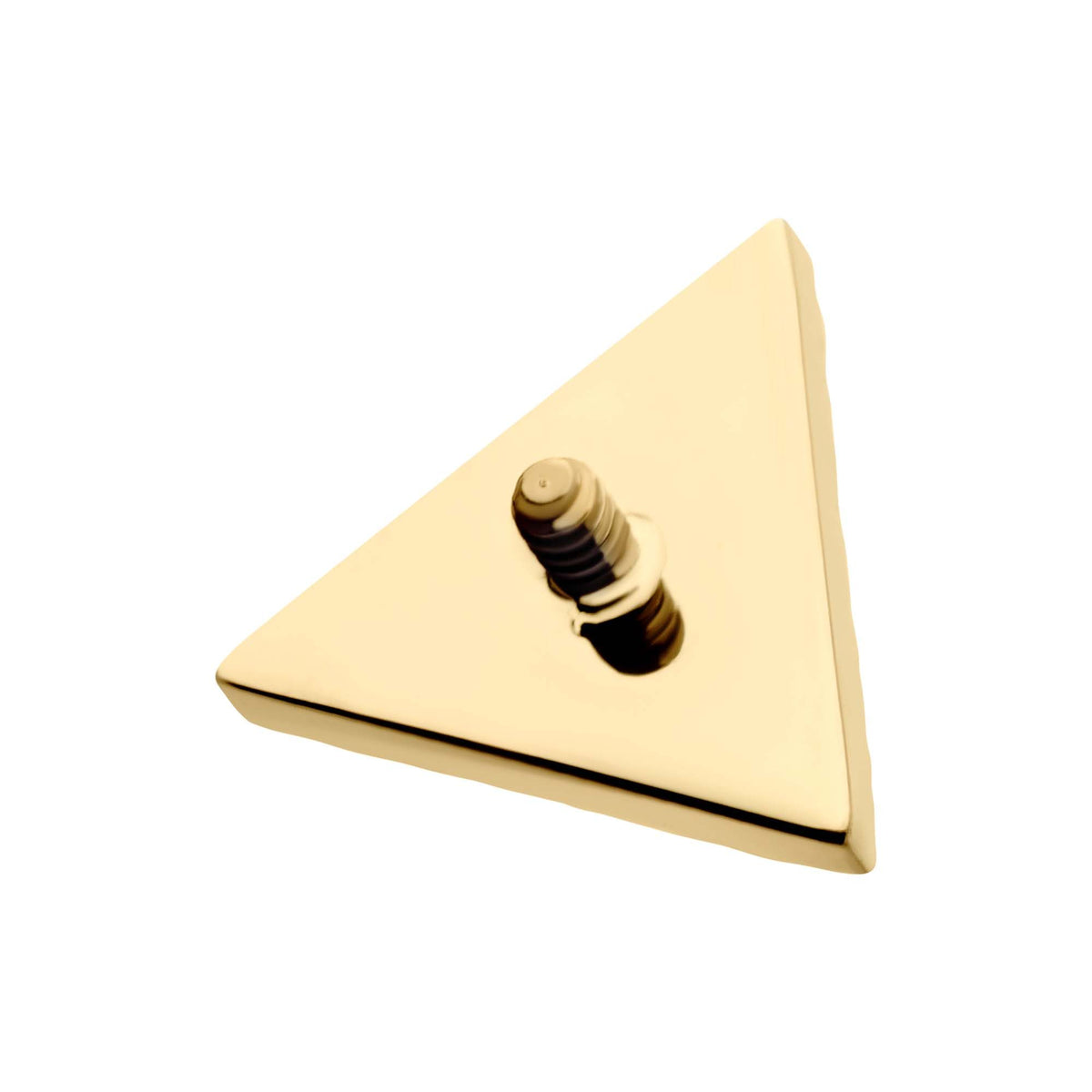 Body Jewelry Parts 24Kt Gold PVD Titanium Internally Threaded Corrugated Triangle Top -Rebel Bod-RebelBod