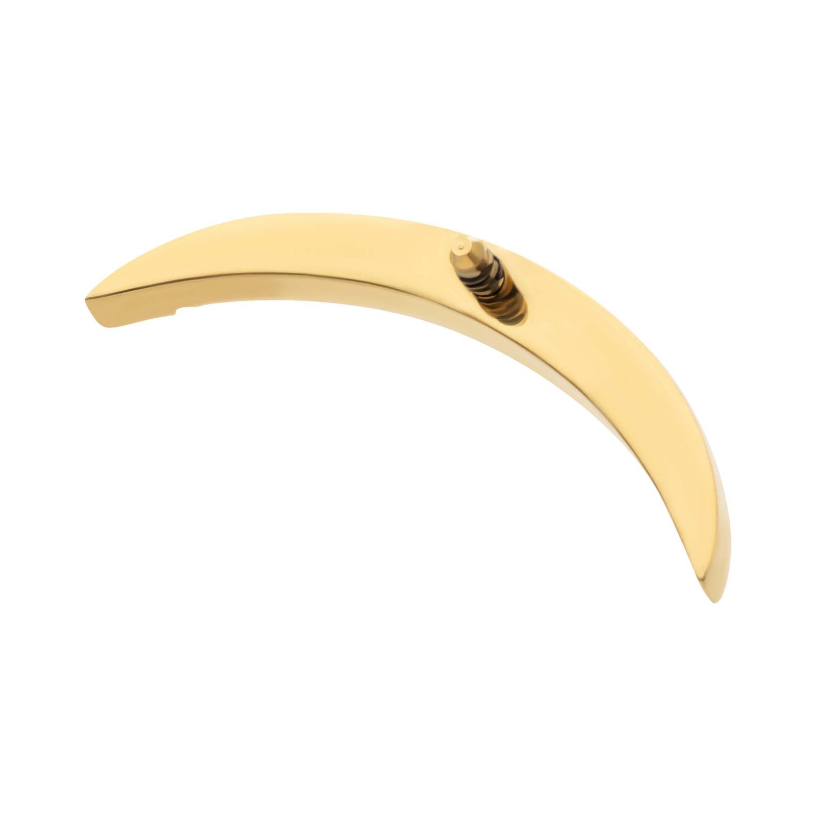 Body Jewelry Parts 24Kt Gold PVD Titanium Internally Threaded Multicolor CZ Curved Bar Top -Rebel Bod-RebelBod