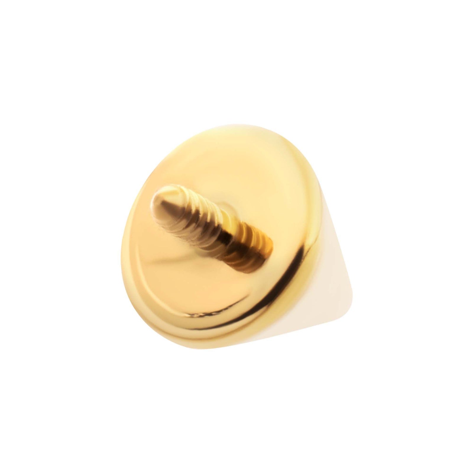 Body Jewelry Parts 24Kt Gold PVD Titanium Internally Threaded Spike Top -Rebel Bod-RebelBod