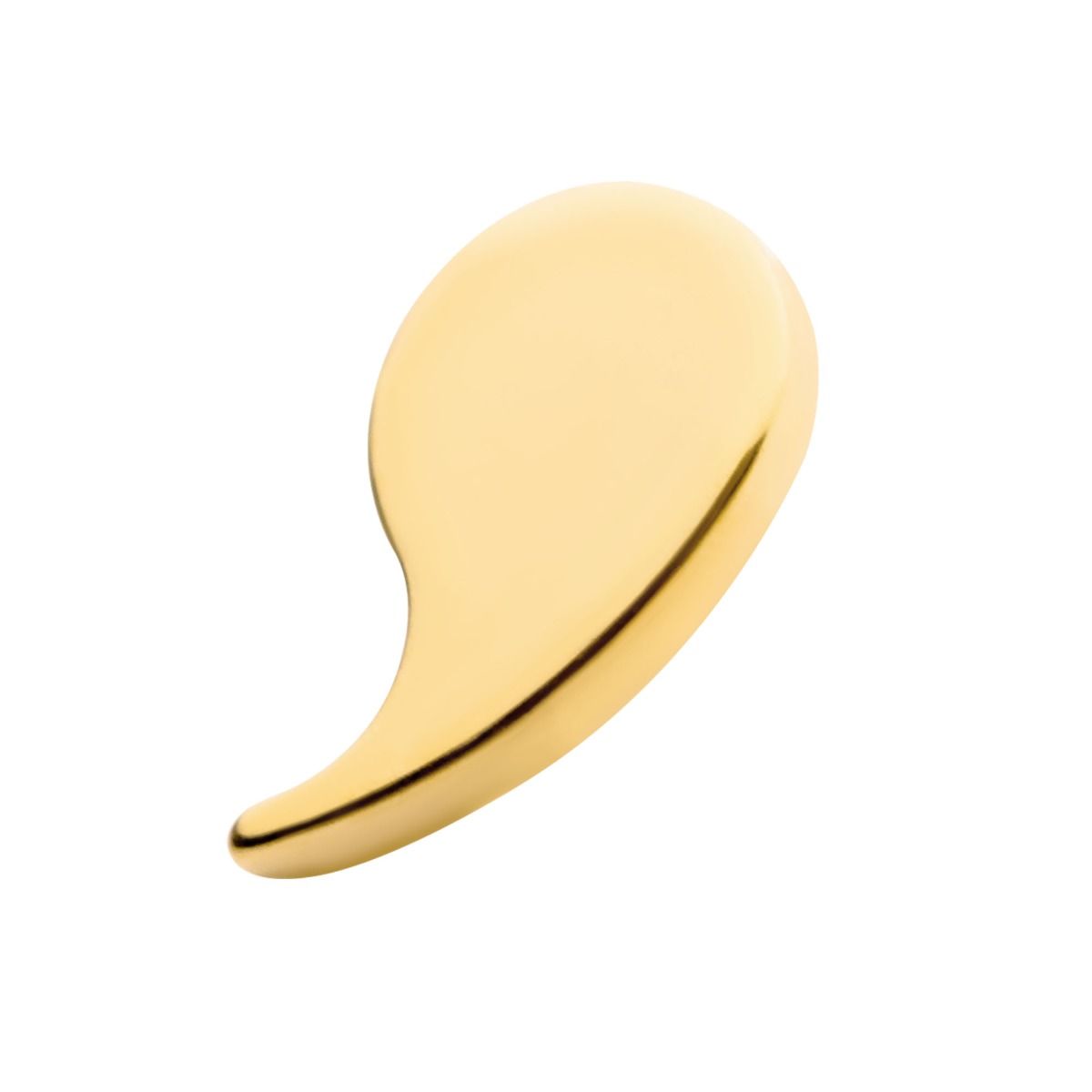 Body Jewelry Parts 24KT Gold PVD Titanium Internally Threaded Teardrop Top -Rebel Bod-RebelBod