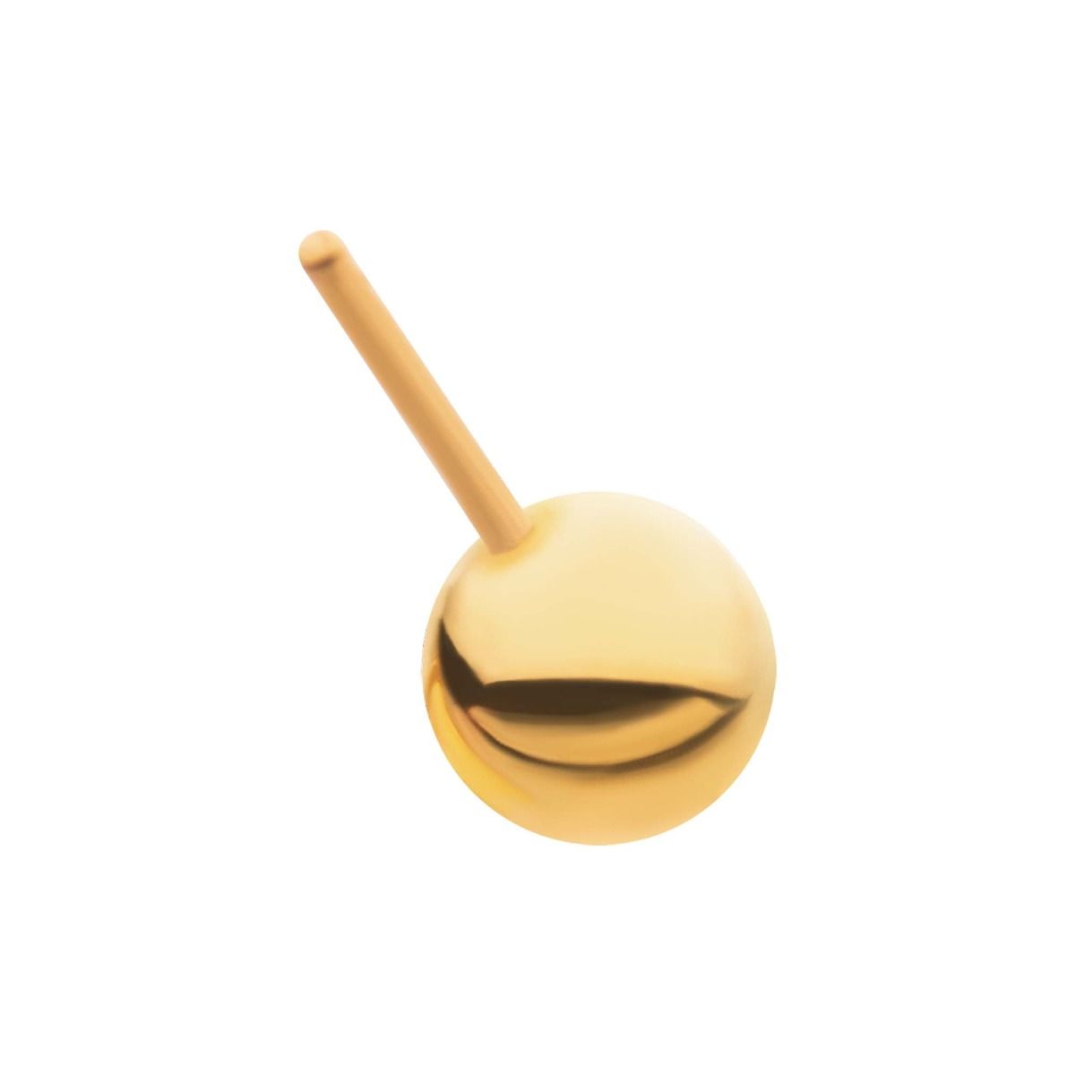 Body Jewelry Parts 24KT Gold PVD Titanium Threadless Ball Top -Rebel Bod-RebelBod