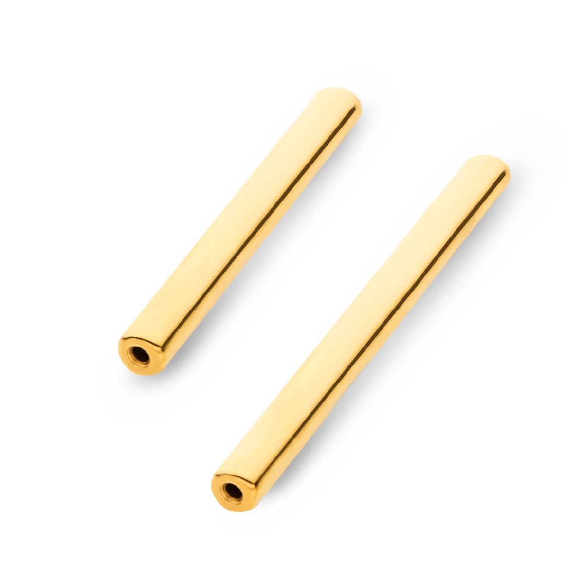 Body Jewelry Parts 24KT Gold PVD Titanium Threadless Barbell Bar -Rebel Bod-RebelBod