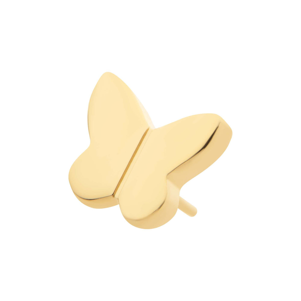 Body Jewelry Parts 24Kt Gold PVD Titanium Threadless Butterfly Top -Rebel Bod-RebelBod