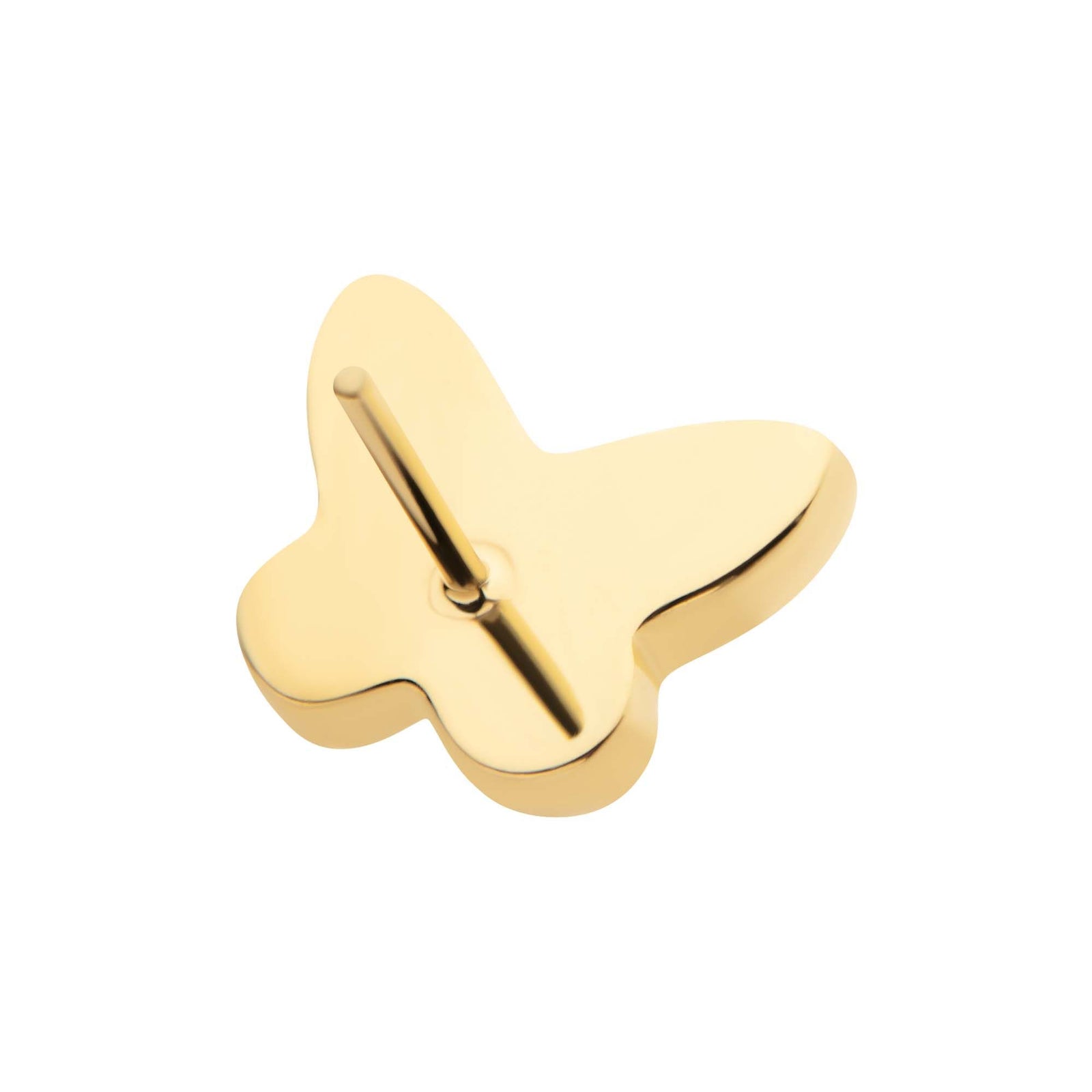 Body Jewelry Parts 24Kt Gold PVD Titanium Threadless Butterfly Top -Rebel Bod-RebelBod