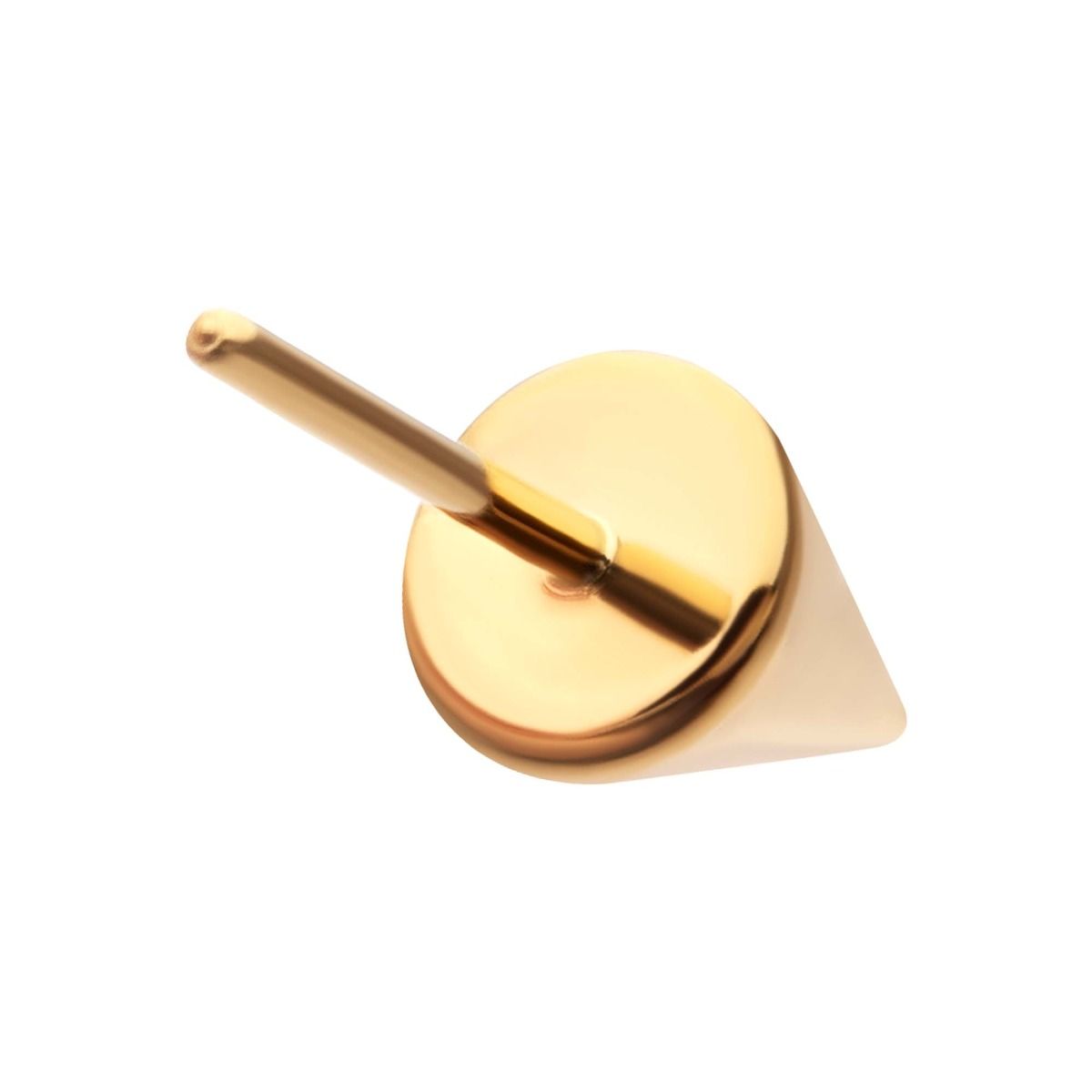 Body Jewelry Parts 24Kt Gold PVD Titanium Threadless Spike Top -Rebel Bod-RebelBod