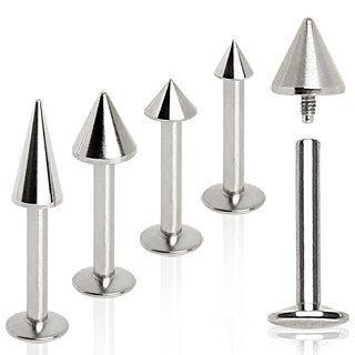 Labret Studs 316L Internally Threaded Spike Top Labret -Rebel Bod-RebelBod