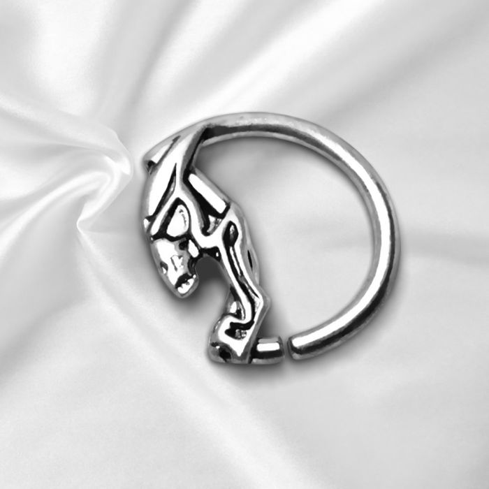 Cartilage Earring - Cartilage Hoop 316L Surgical Steel Annealed Devil's Face Circular Ring - 1 Piece -Rebel Bod-RebelBod