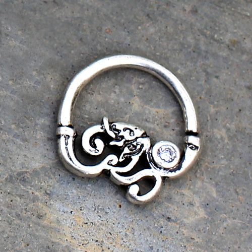 Cartilage Earring - Cartilage Hoop 316L Surgical Steel Elephant Seamless Ring / Cartilage Earring - 1 Piece -Rebel Bod-RebelBod