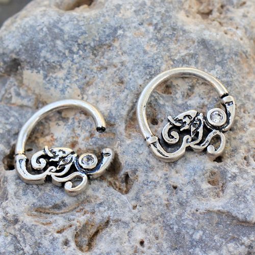 Cartilage Earring - Cartilage Hoop 316L Surgical Steel Elephant Seamless Ring / Cartilage Earring - 1 Piece -Rebel Bod-RebelBod