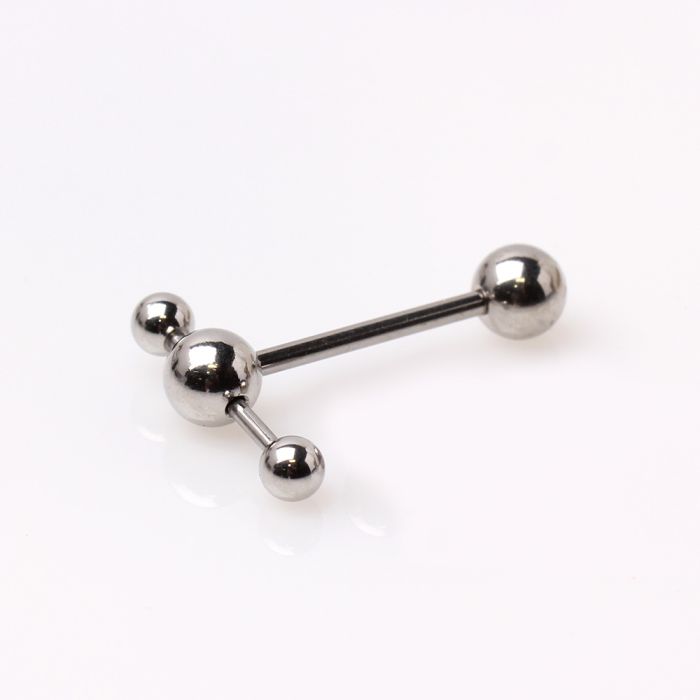 Tongue Barbells 316L Surgical Steel Tongue Teaser Double Barbell -Rebel Bod-RebelBod