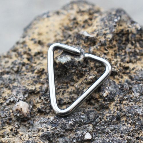 Cartilage Earring - Cartilage Hoop 316L Surgical Steel Triangle Cartilage Earring - 1 Piece -Rebel Bod-RebelBod