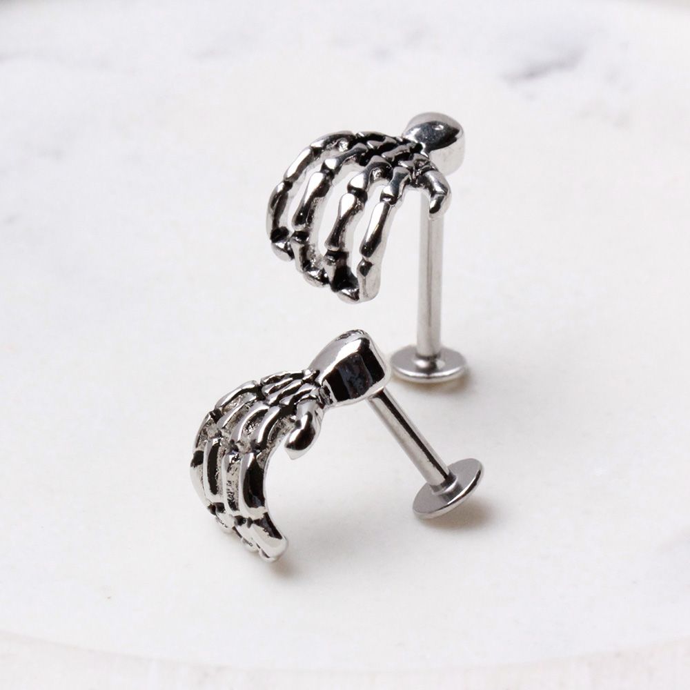 Labret Studs 316L Surgical Steel Zombie Claw Labret / Cartilage Barbell -Rebel Bod-RebelBod