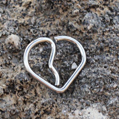 Cartilage Earring - Cartilage Hoop Annealed 316L Stainless Steel Broken Heart Cartilage Earring - 1 Piece -Rebel Bod-RebelBod