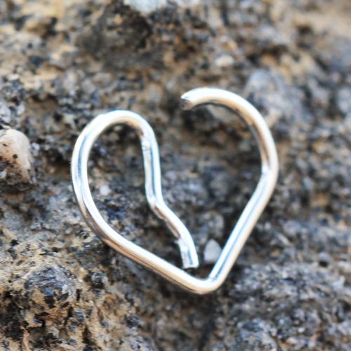 Cartilage Earring - Cartilage Hoop Annealed 316L Stainless Steel Broken Heart Cartilage Earring - 1 Piece -Rebel Bod-RebelBod