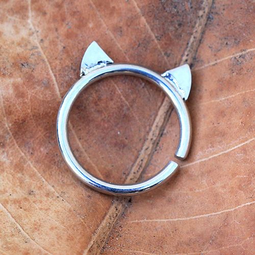 Cartilage Earring - Cartilage Hoop Annealed 316L Stainless Steel Cat Cartilage Earring - 1 Piece -Rebel Bod-RebelBod
