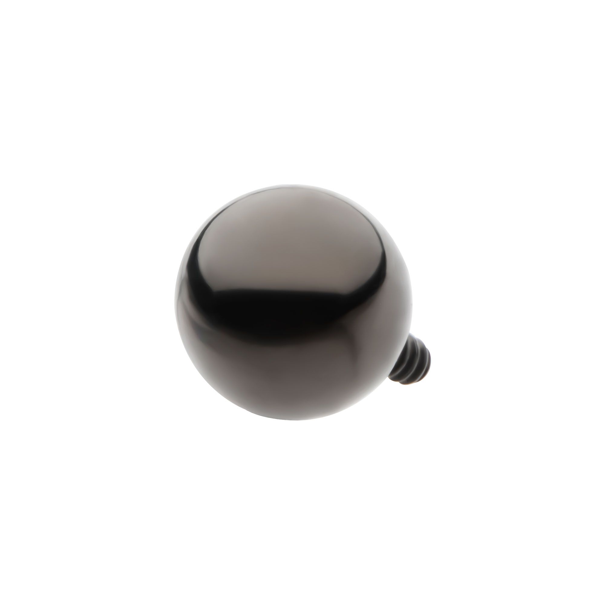 Black PVD Titanium Internally Threaded Ball Top tiball641k -Rebel Bod-RebelBod