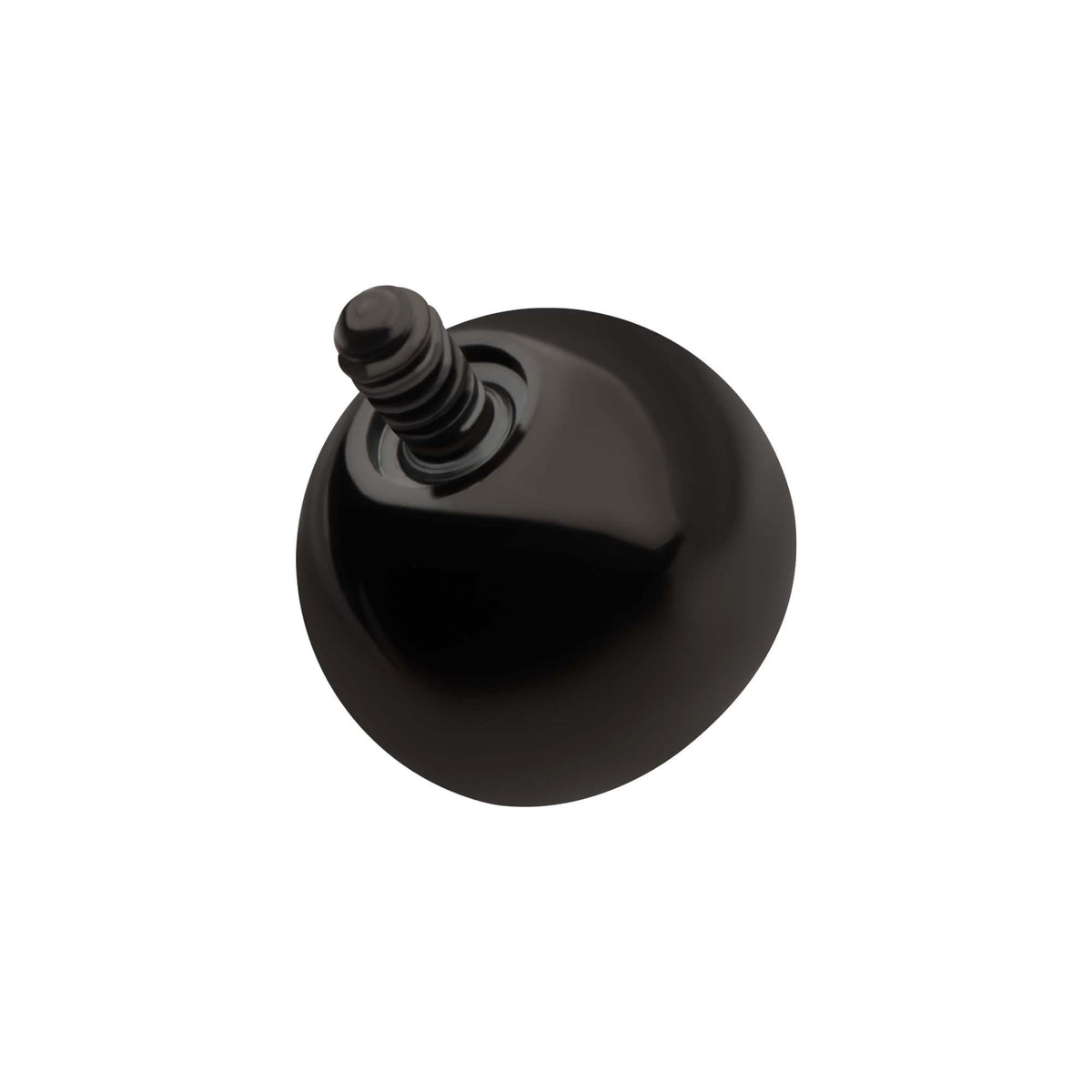 Black PVD Titanium Internally Threaded Bezel Set CZ Front Facing Top tipvdktd1c2516 -Rebel Bod-RebelBod