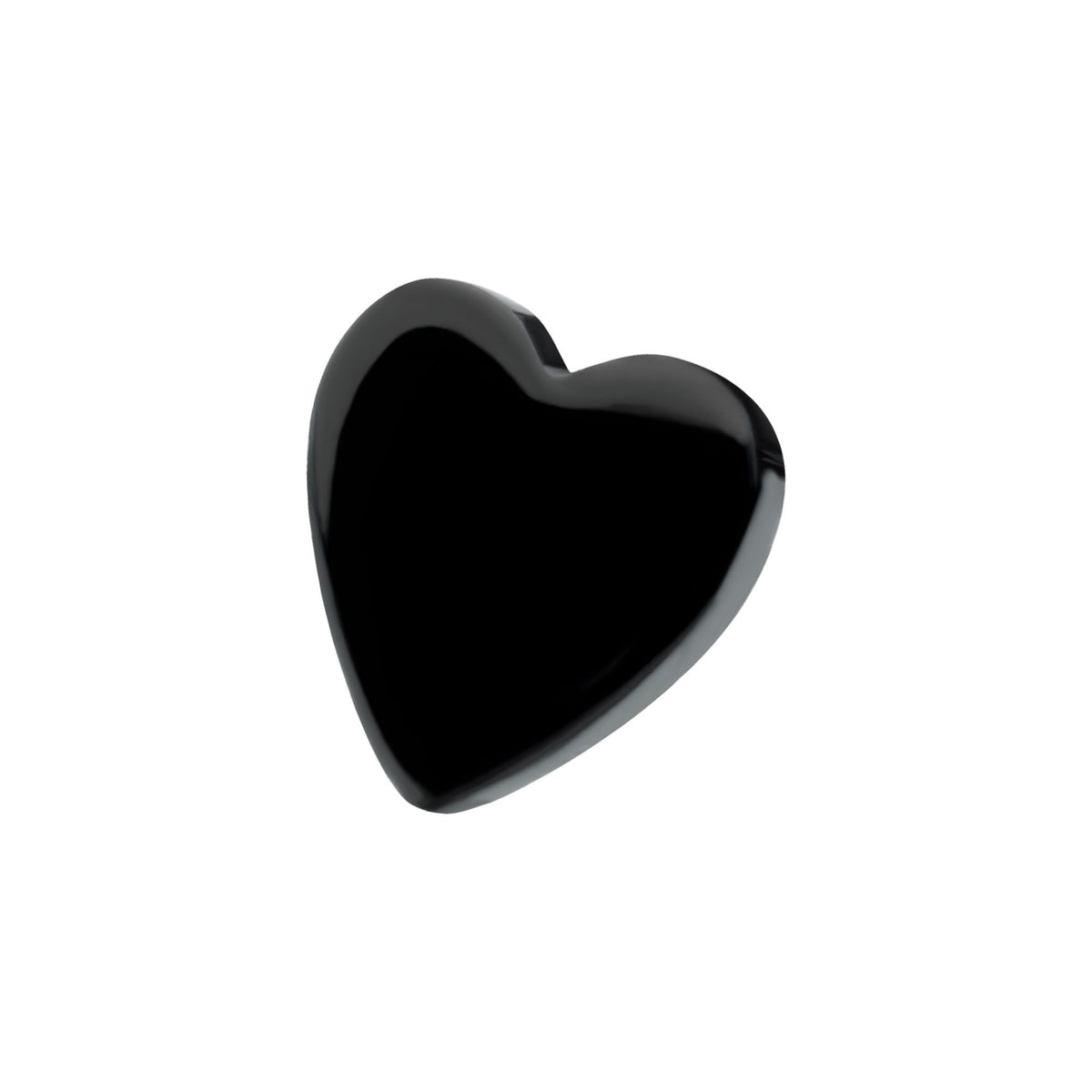Black PVD Titanium Internally Threaded Heart Top tipvdktdhrt-16 -Rebel Bod-RebelBod