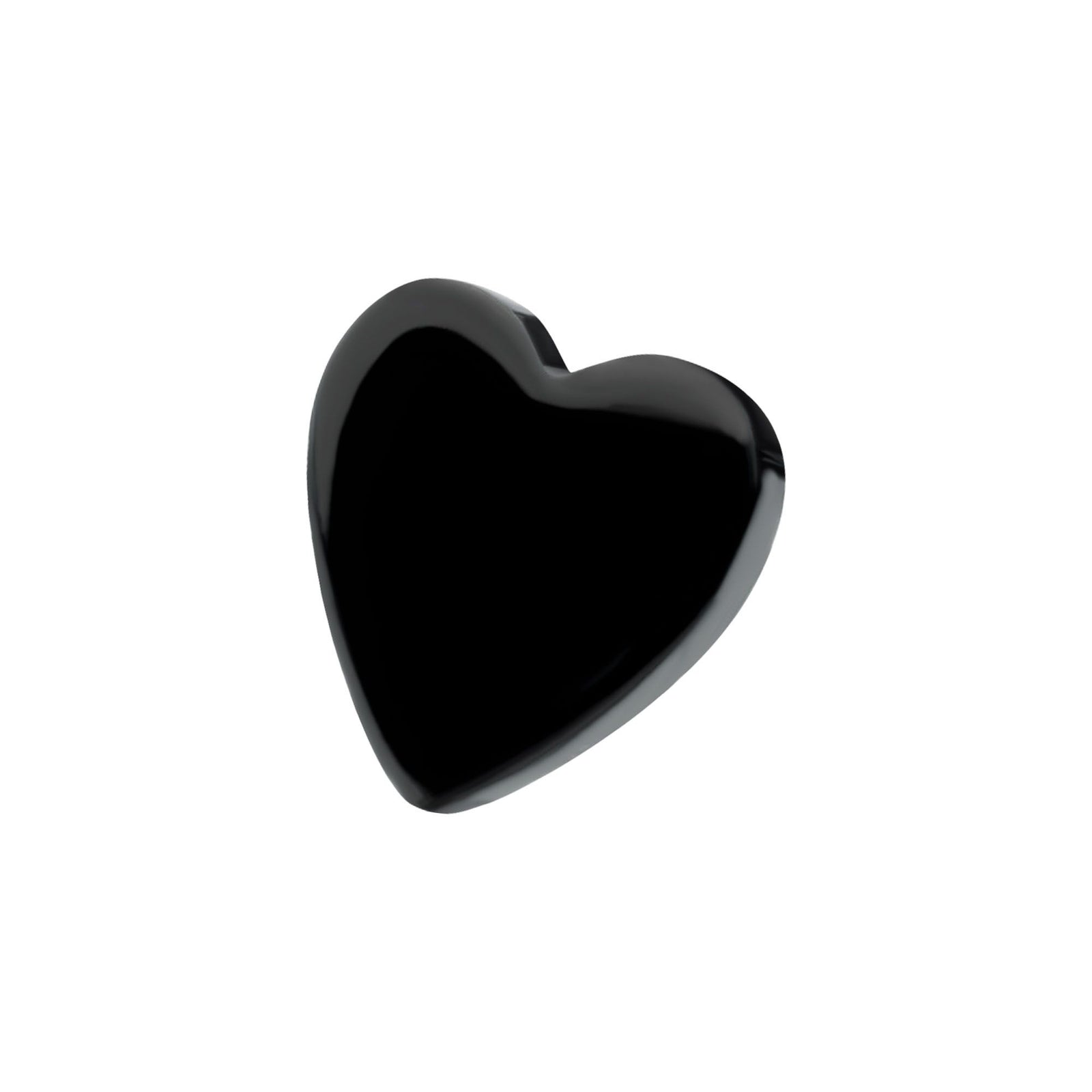 Black PVD Titanium Internally Threaded Heart Top tipvdktdhrt-16 -Rebel Bod-RebelBod