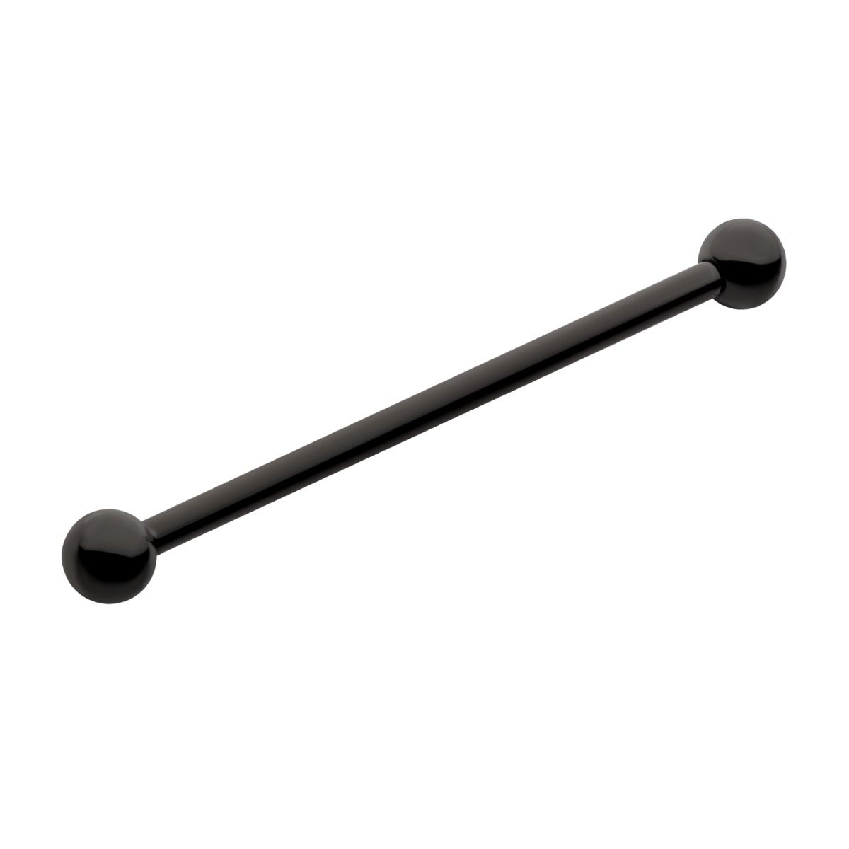 Black PVD Titanium Internally Threaded Industrial Barbell tibi4901k -Rebel Bod-RebelBod