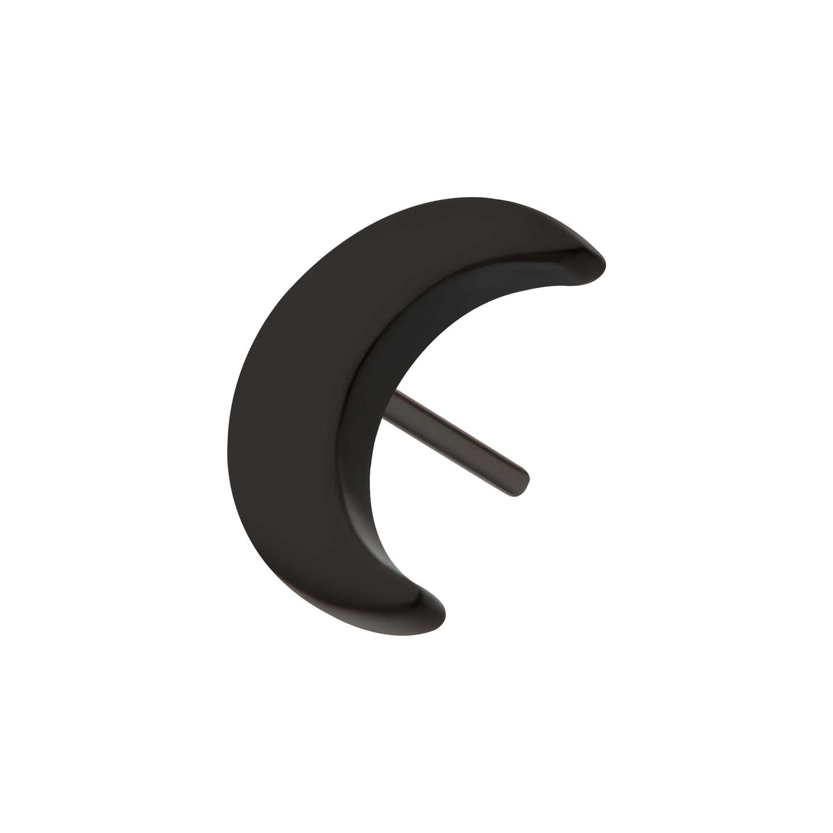 Black PVD Titanium Threadless Crescent Moon Top 1.6mm Crest tipvdktlsmoon -Rebel Bod-RebelBod
