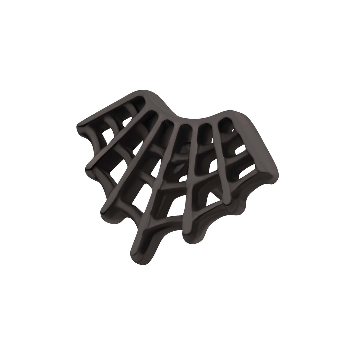 Black PVD Titanium Threadless Fan Shape Spiderweb Top tipvdktls7384 -Rebel Bod-RebelBod