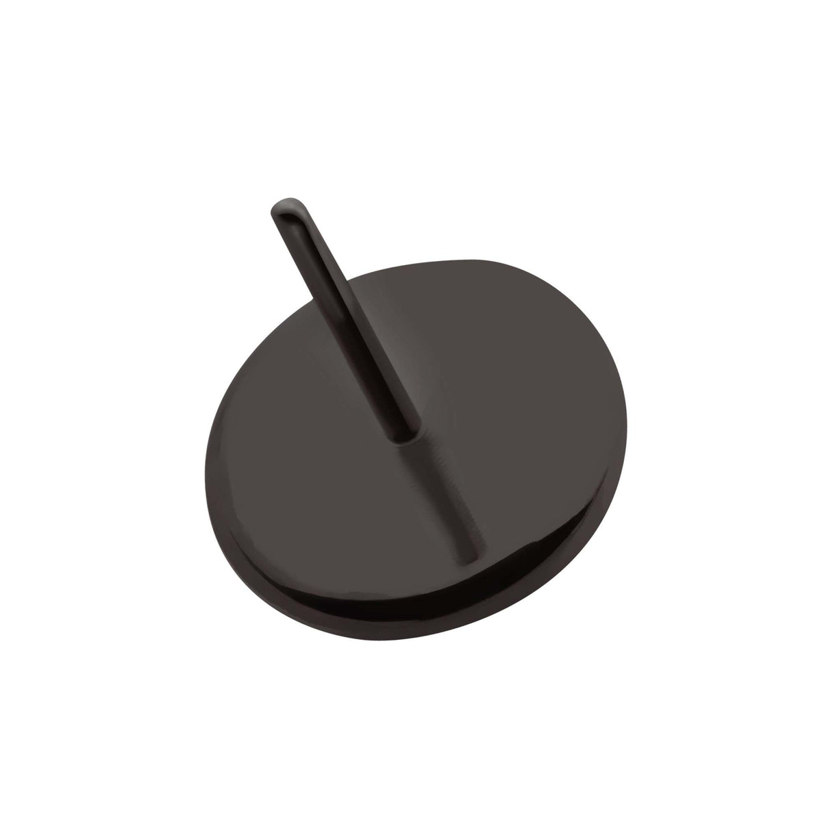 Black PVD Titanium Threadless Flat Disc Top tipvdktlstpd-25 -Rebel Bod-RebelBod