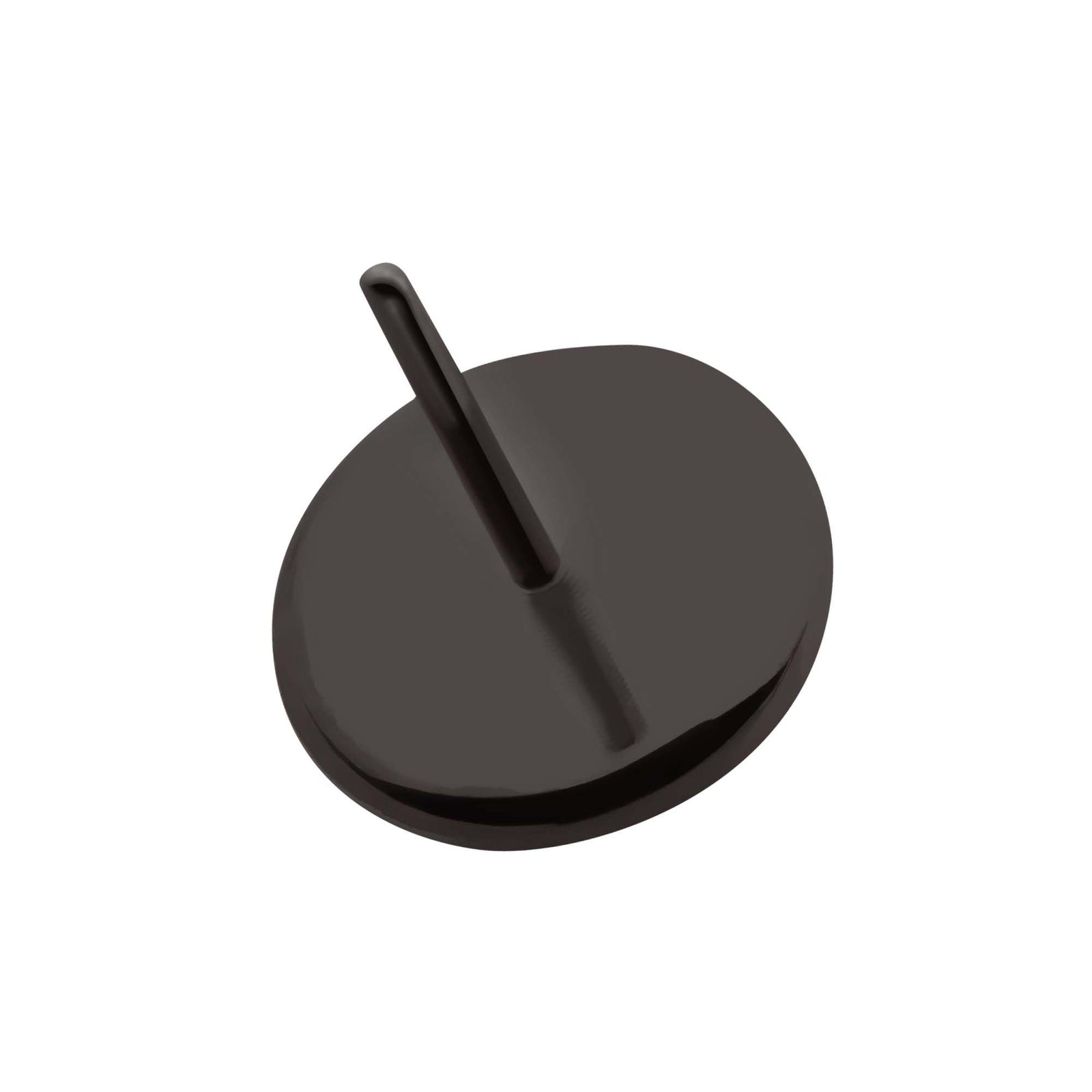Black PVD Titanium Threadless Flat Disc Top tipvdktlstpd-25 -Rebel Bod-RebelBod